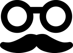 Moustache And Glasses Craft Design Svg File, Free Vectors File